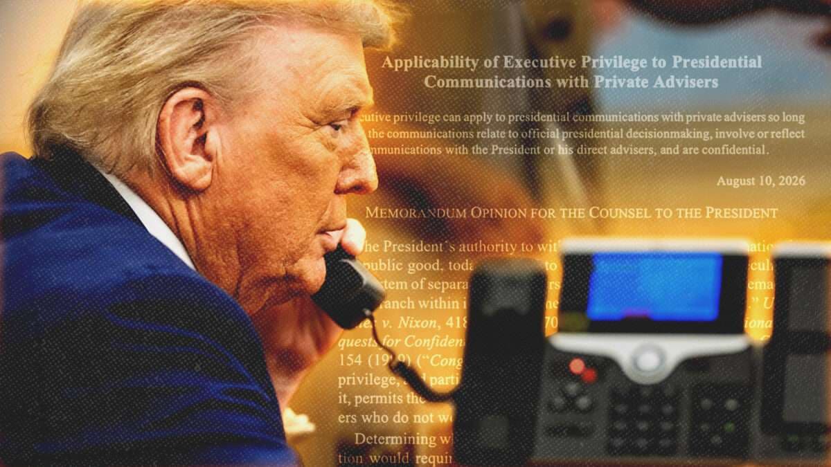 Trump Administration Claims Executive Privilege Over White House Conversations With Private Advisers
