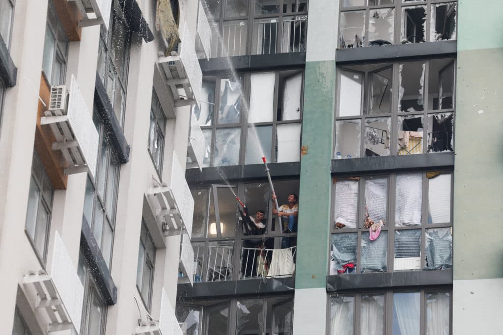 Russia pounds Kyiv with aerial strikes, killing at least 12 people in 6th straight day of attacks