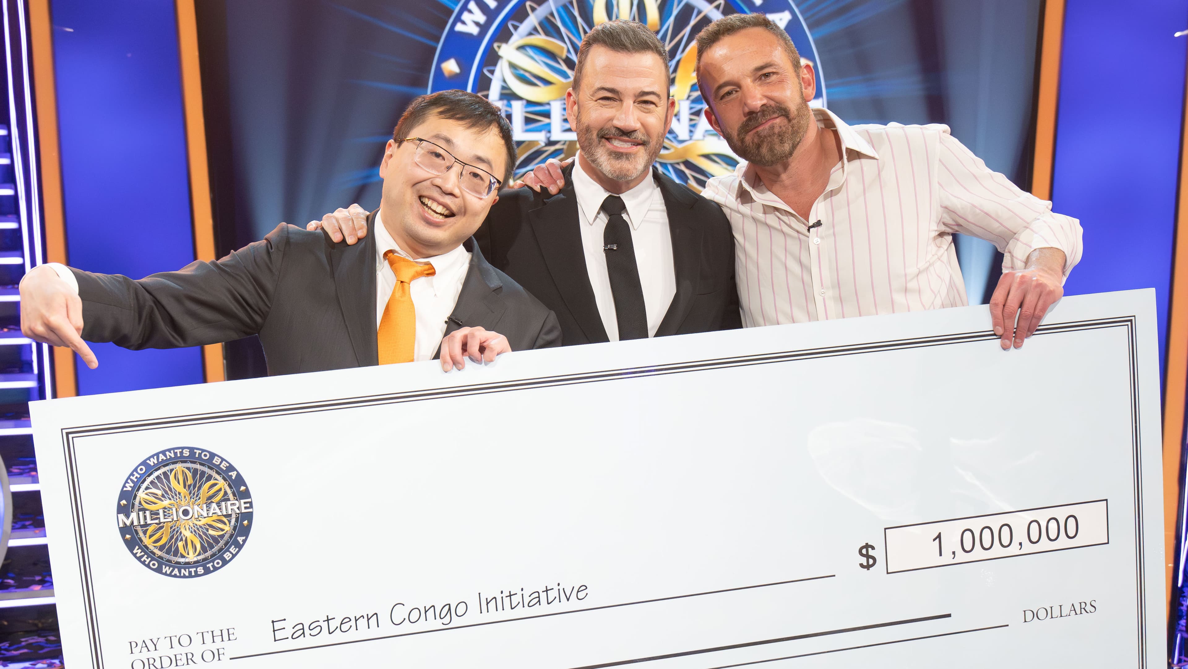 Ben Affleck Wins ‘Who Wants to Be a Millionaire’ For His Eastern Congo Initiative Along With Jamie Ding