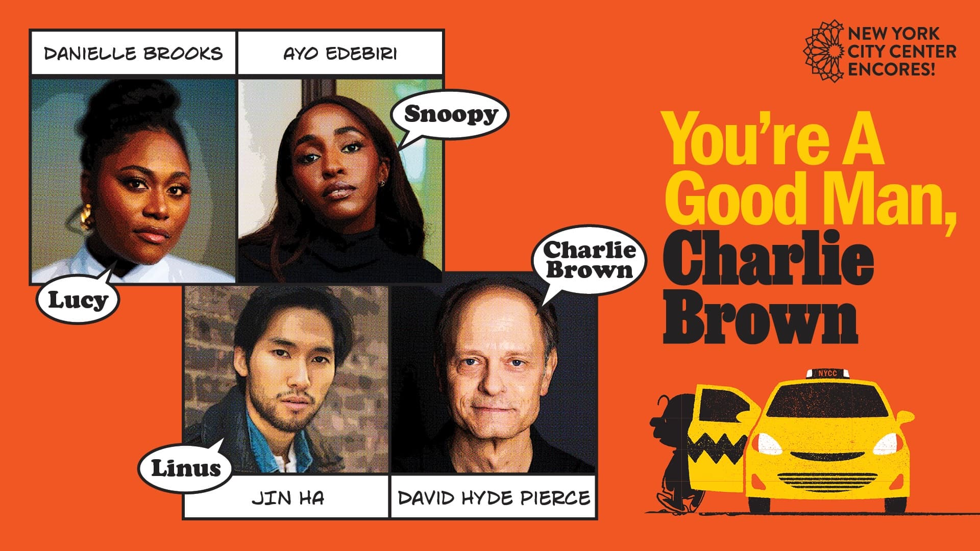 David Hyde Pierce, Ayo Edebiri, Danielle Brooks & Jin Ha Join Encores! Cast Of ‘You’re A Good Man, Charlie Brown’