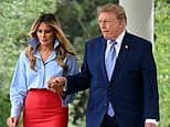 Melania breaks silence on absence with punchy eight-word opener as she joins Trump amid female aide rumors