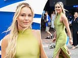 Olympian Lindsey Vonn sports skin-tight dress at US Open as her rapid recovery from brutal ski crash continues