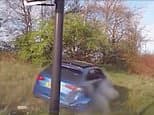 Moment police ram 'Mad Kenny' road menace during 125mph chase through busy traffic