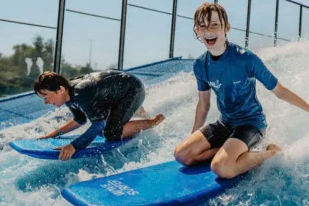 Sutton Coldfield has a mini beach and 'wave surfer' for bodyboarding over Bank Holiday weekend