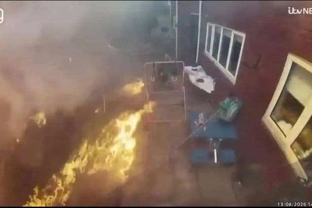 Chilling moment Stourbridge family fled before blaze engulfed home captured on doorbell camera
