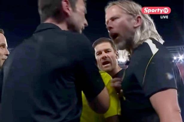 Ex-Aston Villa coach's furious outburst spotted as Xabi Alonso forced to intervene