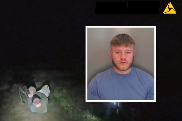 Armed police called as axe-wielding thug attacked officers before being detained by dog