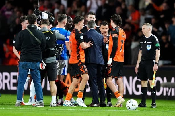 Celtic mad TV presenter trolls Rangers boss Derek McInnes 'always cheated, never defeated' mentality after ref row