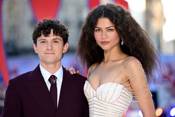 Zendaya slips into slinky dress beside Tom Holland for Spider-Man premiere
