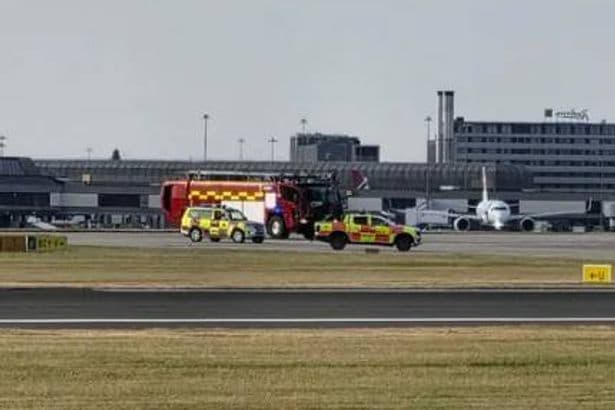 Firefighters scrambled to meet flight at Manchester Airport after unscheduled landing