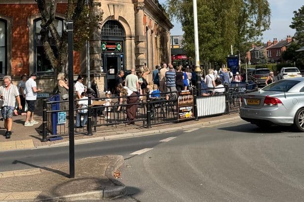 Huge queue outside Formby Specsavers as people rush to buy solar eclipse glasses