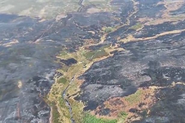 Major update on Tintwistle Moor wildfire as emergency response 'scaled back'