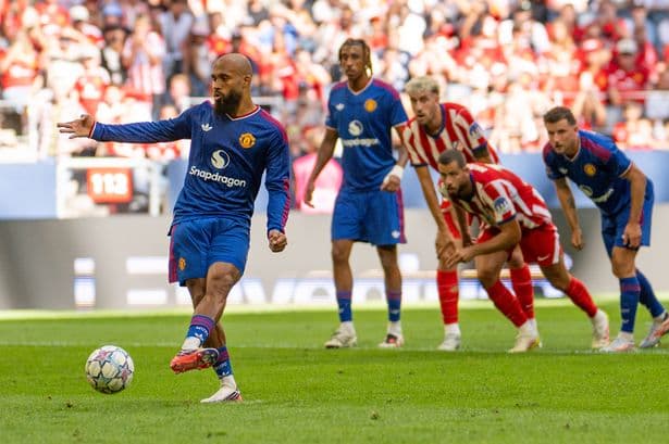 Shea Lacey is giving a senior Manchester United player a problem with his pre-season displays
