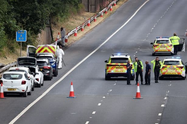 M67 remains closed after 'human remains' found near motorway