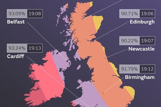 Met Office map shows best place to view solar eclipse in UK