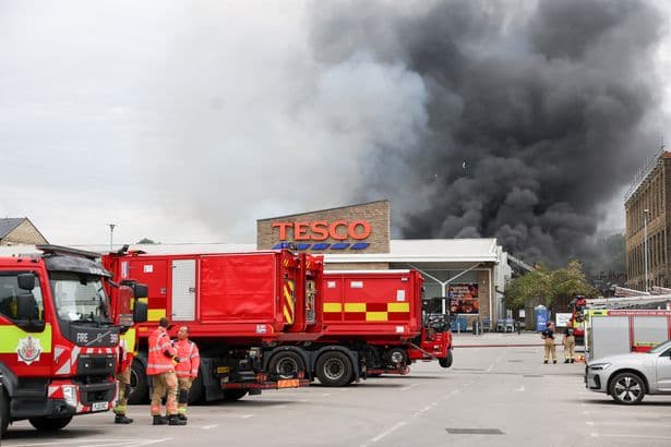 Greenfield fire RECAP as firefighters battling huge blaze near Tesco with 45 homes evacuated
