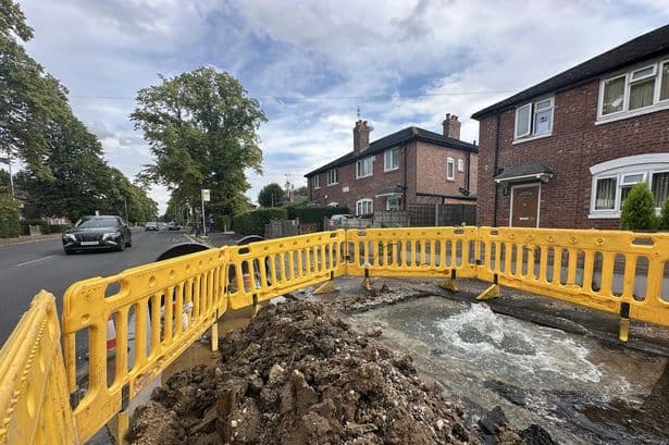 Burst water main in Withington creates 'bubbling mountain spring'