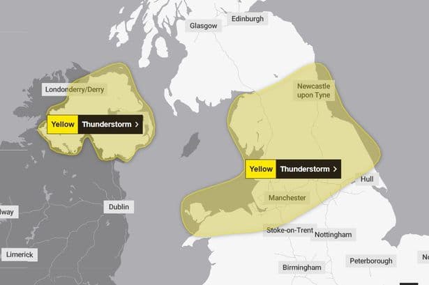 The 40 UK areas hit with thunderstorm warning as flash flooding possible