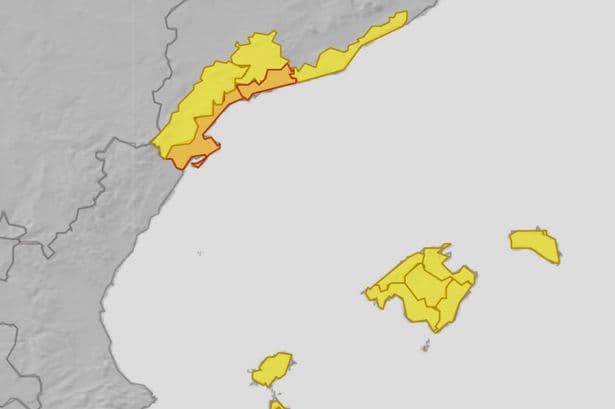 UK tourists warned as amber alerts in force across Spanish holiday hotspots