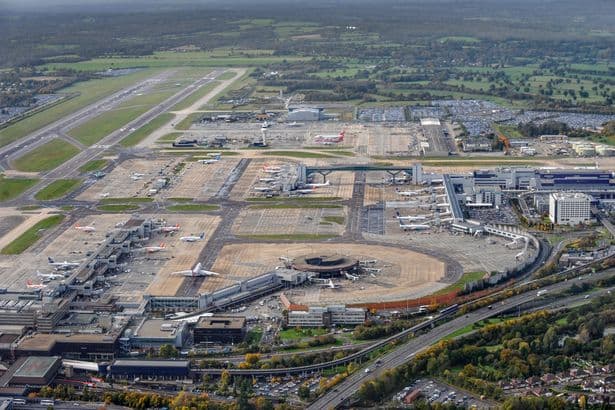 Fire rips through holiday parking site used by Gatwick Airport passengers as cars destroyed