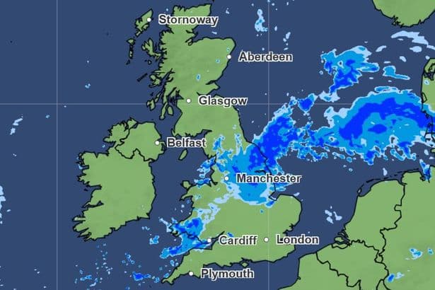 Met Office maps show exact date Greater Manchester could be hit with 'heavy downpours and thunderstorms'