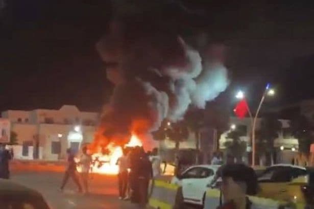 Spain-Morocco border crisis as riots erupt and vehicles on fire