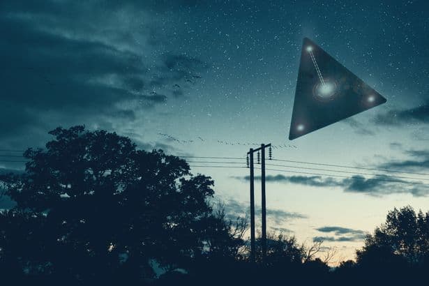 Top-secret files reveal 'metallic triangle UFO' lurking over Brit holiday hotspot