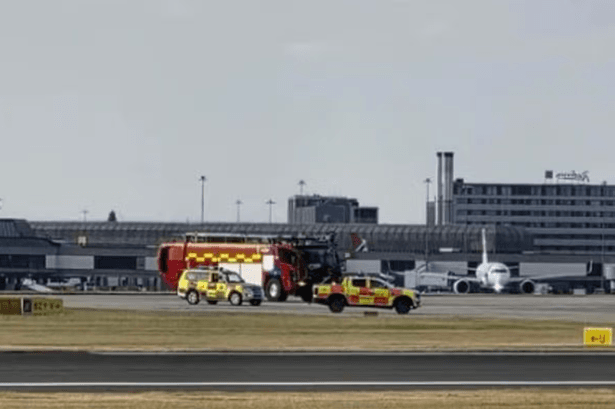 Manchester Airport emergency as firefighters surround Turkish Airline flight