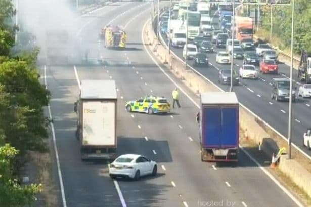 M6 traffic live: Motorway closed in West Midlands with lorry on fire
