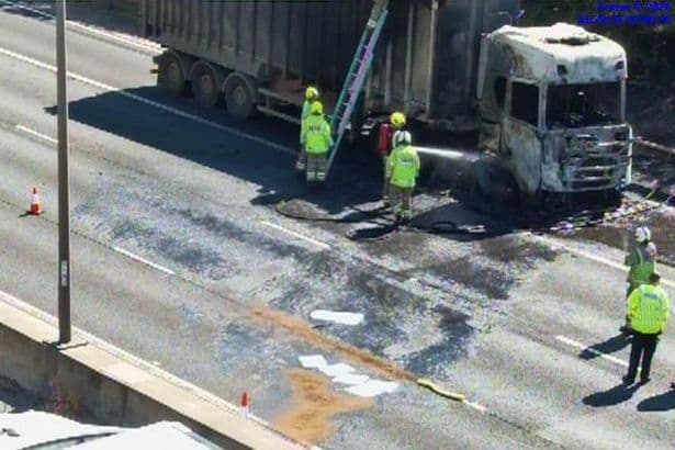 M6 traffic: Motorway closed in West Midlands with lorry on fire