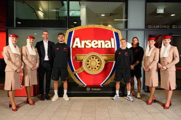 Emirates creates new Arsenal crest from used aircraft parts to celebrate 20 years of partnership