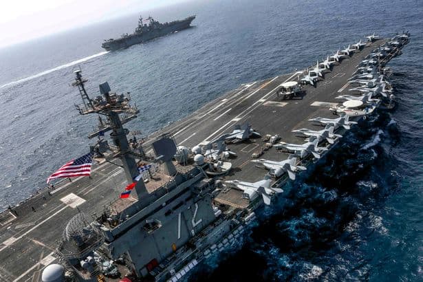 Donald Trump dismisses fears for crew of US aircraft carrier with supplies and mental health issues