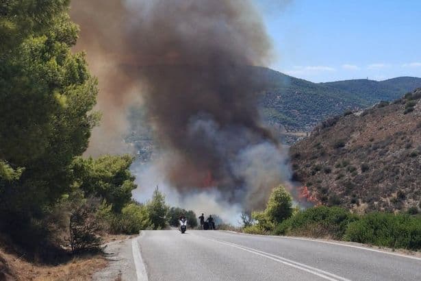 Salamina fires: Greek island filled with Brits in flames as evacuations ordered
