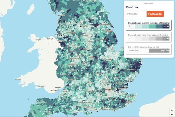 Map shows UK areas most at risk of flooding as El Nino to bring 'unprecedented' storms