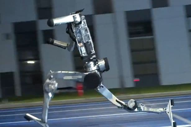 Incredible moment robot smashes Usain Bolt's 100-metre record of 9.58 seconds