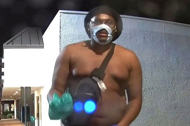 Serial poo smearer hunted by cops was last seen wearing thong and creepy mask