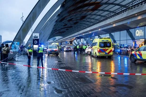Amsterdam horror stabbing as three people knifed outside major train station