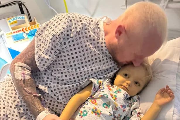 Dad gives part of his liver and bowel to save six-year-old son in rare transplant