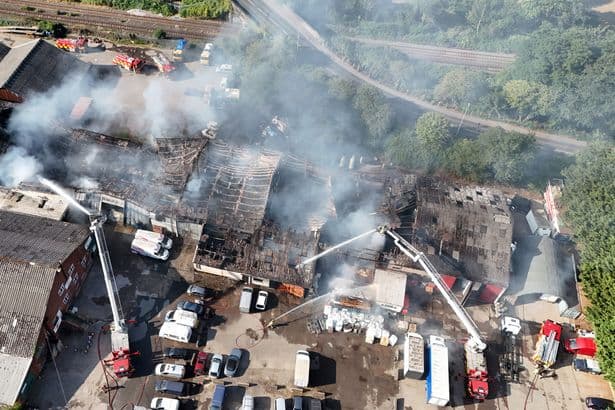 Firefighters in Newport battle for hours to bring huge fire under control