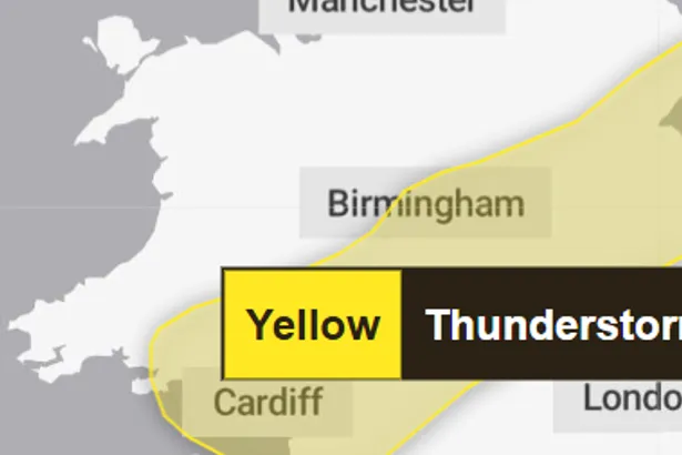 Met Office issues thunderstorm warning for Wales as 14 areas set to be hit