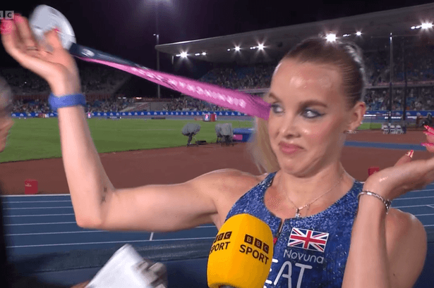 Keely Hodgkinson throws off medal in emotional BBC interview after shock result