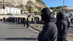Disruption at Port of Dover as masked 'stop the boats' protesters block roads