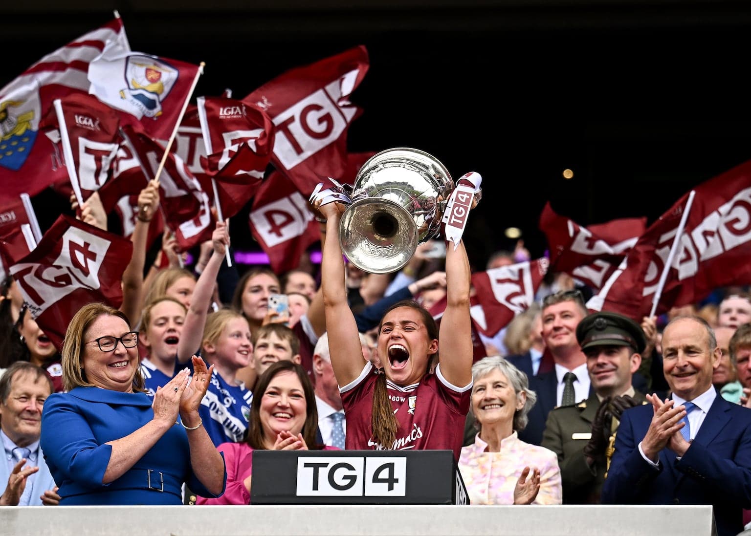 Intense ending sees Galway edge out Kerry to claim first senior ladies’ football title in 22 years