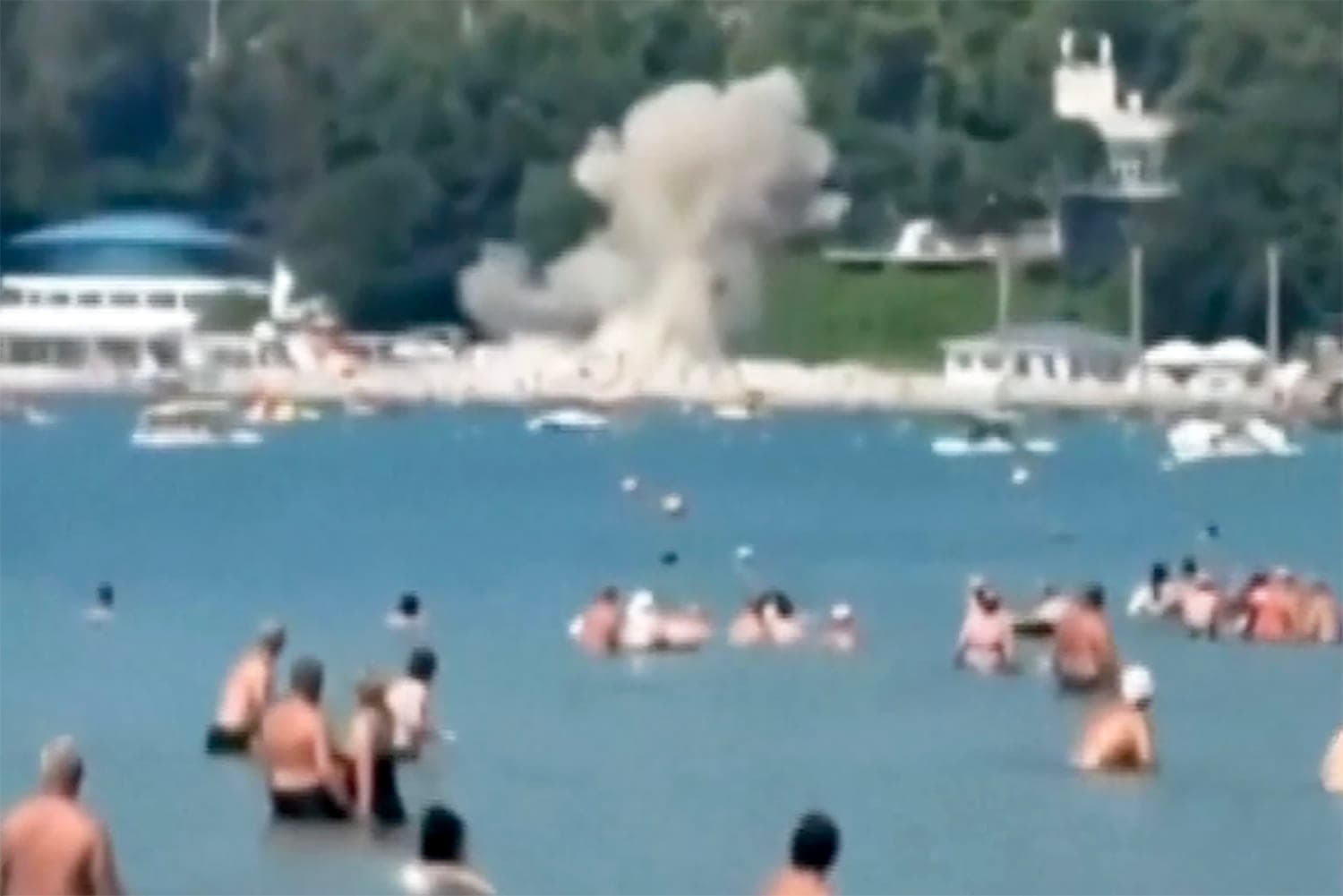 Drone hits crowded Russian beach, killing 7 people