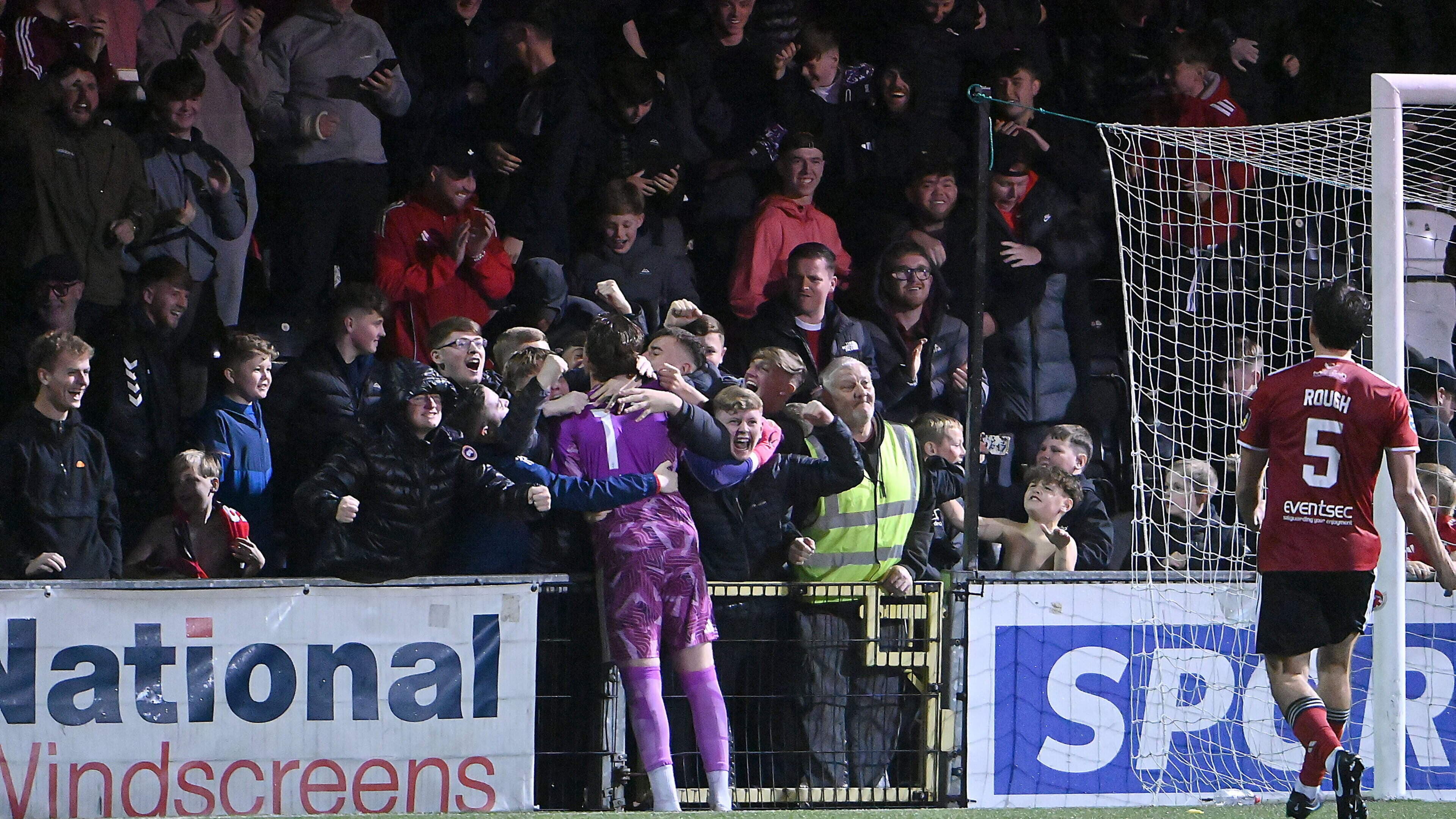Red cards and last-gasp equaliser as Crusaders make hard work of Shield victory over holders: ‘It’s an opportunity to win a trophy’