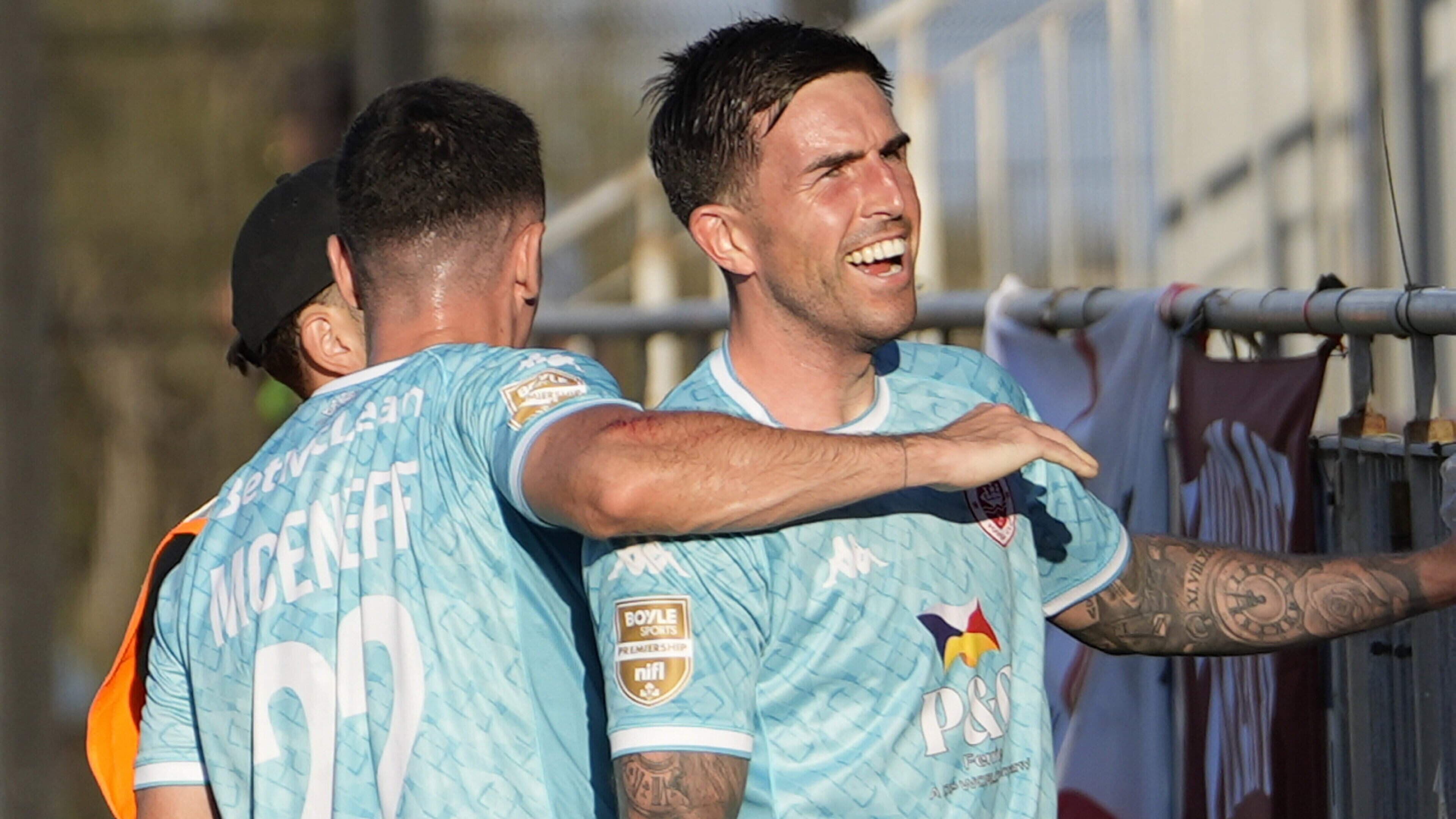 European dream beckons again as late double gives Larne two-goal advantage in Conference League play-off