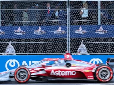 Trump waves green flag to start IndyCar race on the streets of the nation's capital