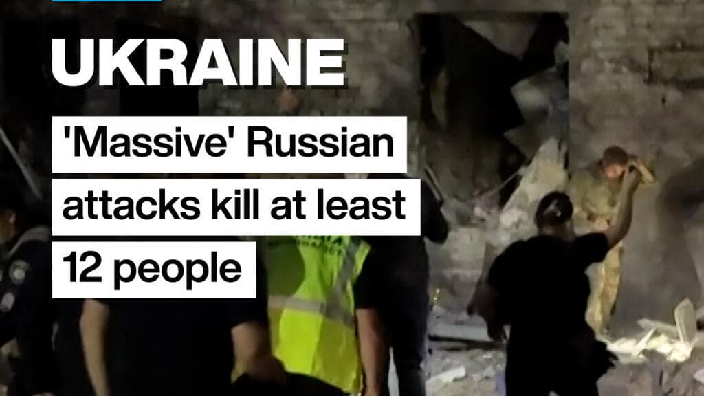 'Massive' Russian missile, drone attacks on Kyiv