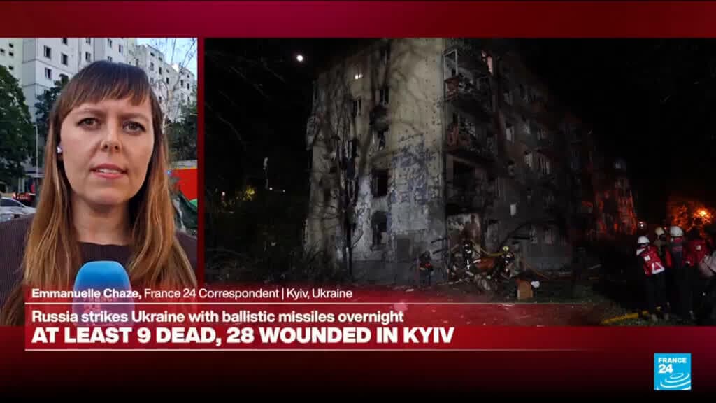 Russian missile attacks on Kyiv kill at least nine and injure dozens