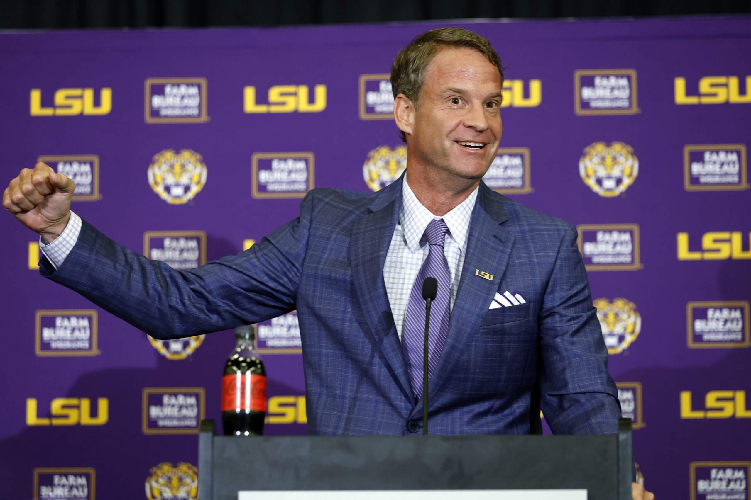 Lane Kiffin says decision to leave former NFL players off LSU roster was in 'the best interest of the team and the university'